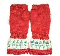 Juliga torgvantar med halvtumme i merino och samojed ull