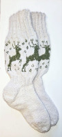 Knästrumpa i samojed och merinoull. storlek 39-40