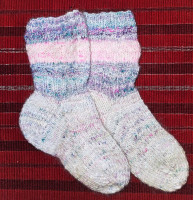 Såld...Mjuka, supervarma sockar i samojed och merinoull med förstärkt häl. Storlek 37-39. 