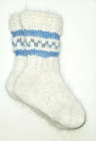 Barnsockar i samojed och merinoull. Storlek 31-33.