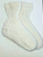 Sockar i samojed och merinoull. Storlek 39-40
