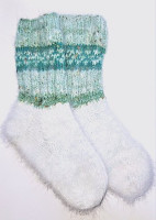 Härliga sockar i samojed, merino och polwarth ull. Storlek 37-39. 